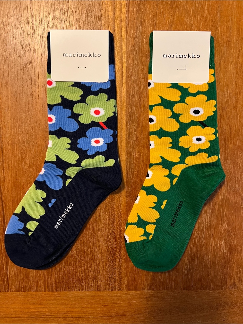 NWT Marimekko Socks Set-- One Size (Fits Euro 37-39)